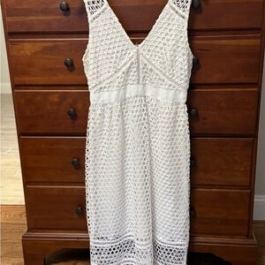Abercrombie & Fitch M Dress White MIDI Length Lightweight Beautiful